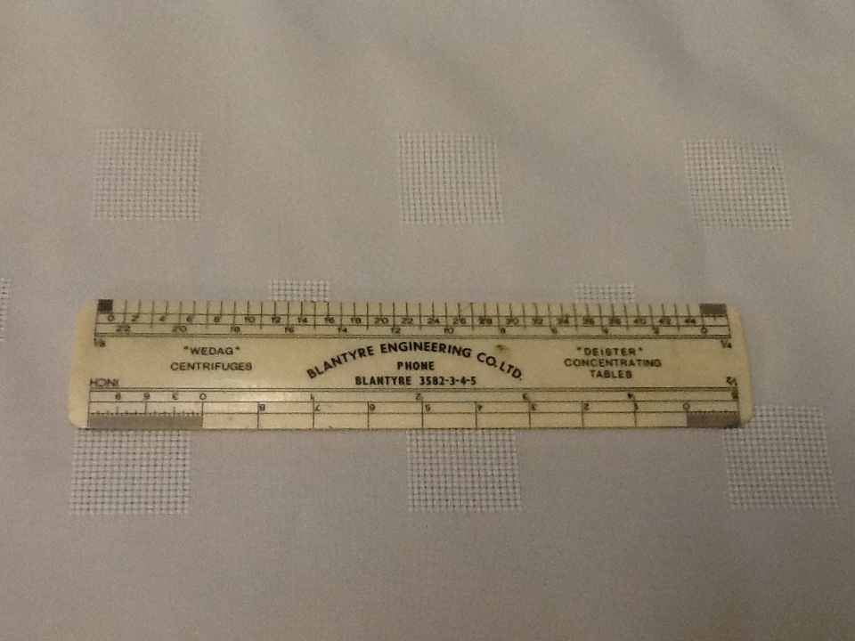 Blantyre Engineering Works Ruler - Blantyre Project - Official History ...