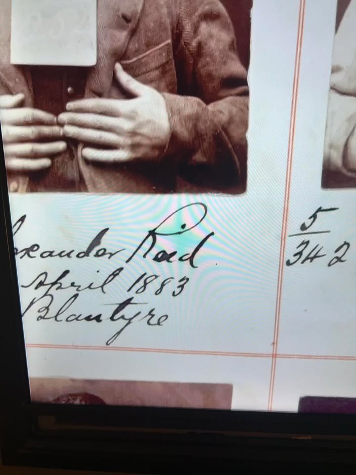 Alexander Reid, 1883 - Blantyre Project - Official History, Lanarkshire
